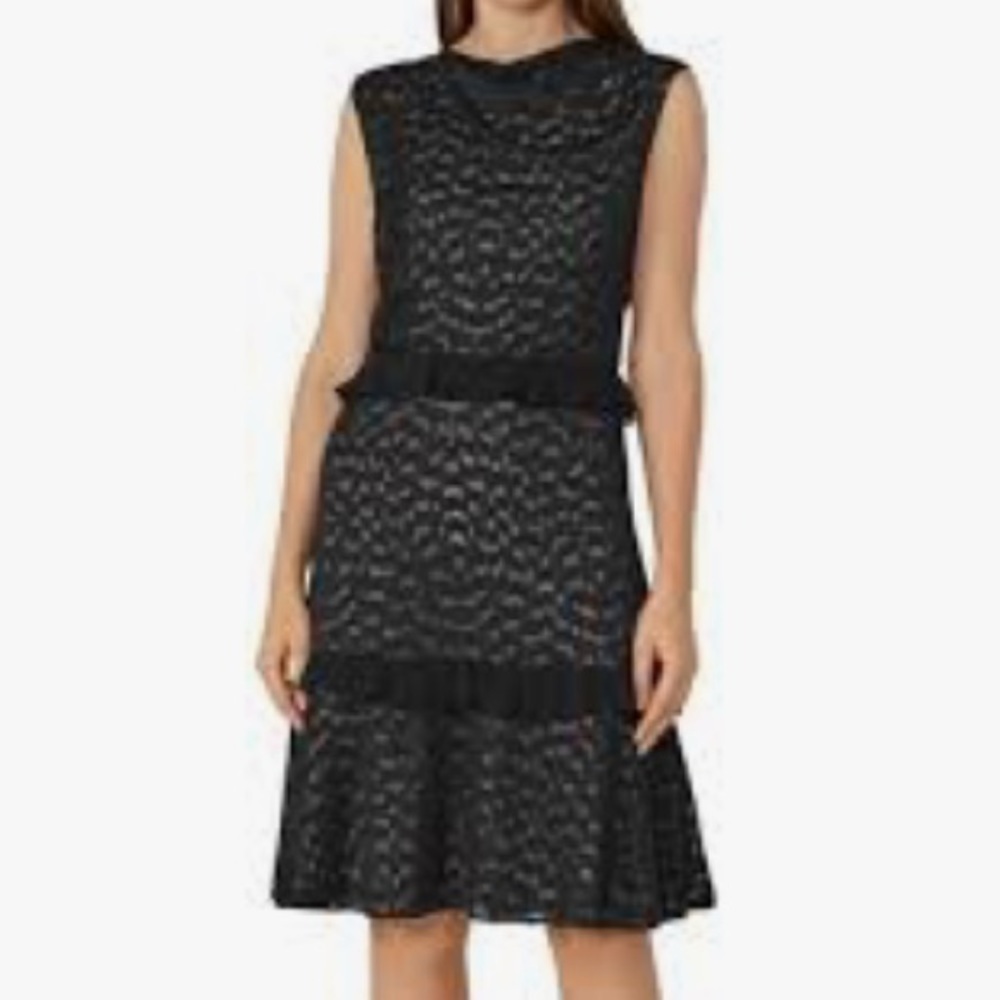 Reiss | Abigail Ruffled Embroidered Burnout Dress